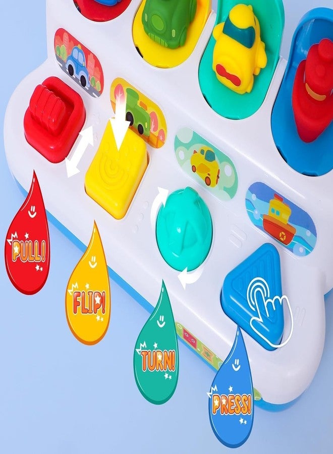 BeFunky Pop Up Baby Toy 6 7 8 9 10 11 12 Months Montessori Toy Baby 1 Year Toy Early Development Cause and Effect Learning Toy Motor Skills Toy Interactive Toy Baby Gift (Vehicles) - Image 2